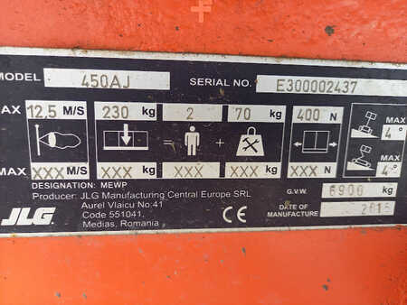 Kloubová pracovní plošina 2015  JLG 450AJ (9)