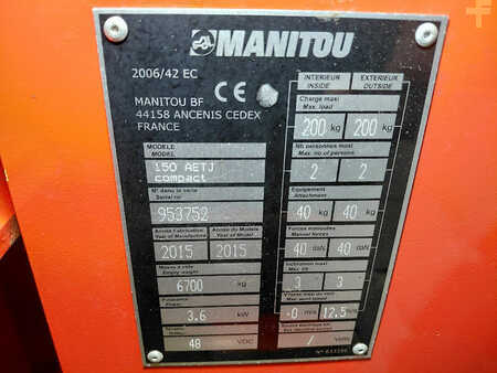 Csukló munka emelvény 2015  Manitou 150AETJ C 3D (15)