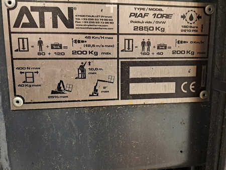 Nacelle à mât vertical 2021  ATN PIAF 10RE (9)