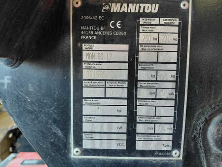 Kloubová pracovní plošina 2017  Manitou MAN'GO 12 (9)
