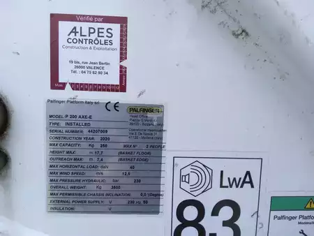 Plataforma sobre camión 2021  [div] Palfinger P200AXE E PLUS (5)