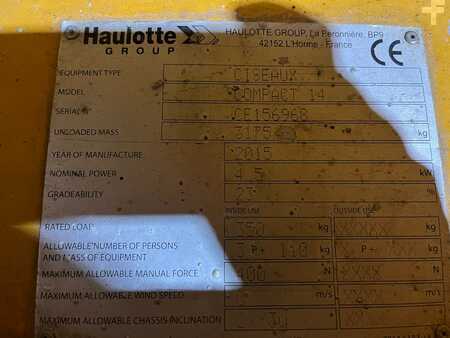 Pracovní plošina s nůžkovým zdvihem 2015 Haulotte COMPACT 14 (10)
