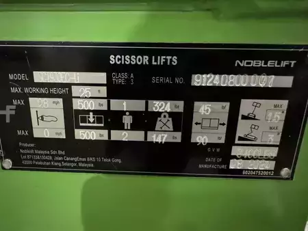 Scissor lift 2025  Noblelift SC1930EC 2025 (3)