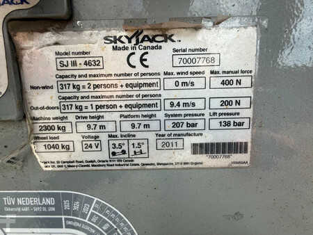 Piattaforme aeree a pantografo 2011  Skyjack SJ4632 (15)