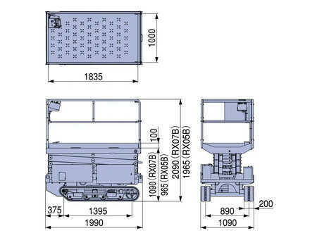 Scissors Lifts 2006  Aichi RX07B Elektrische schaarhoogwerker rups (14)