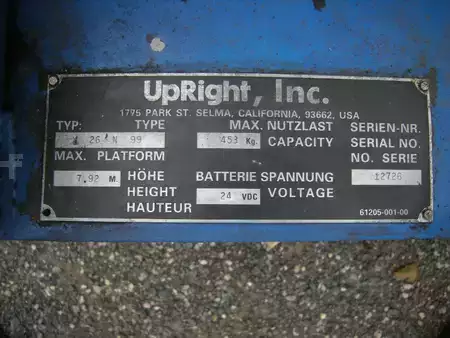 Nacelle à ciseaux 1999  Upright 26 N (ID2726) 10m AH (13)