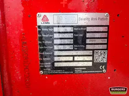 Piattaforme aeree a pantografo 2022  LGMG SR0818D (7)