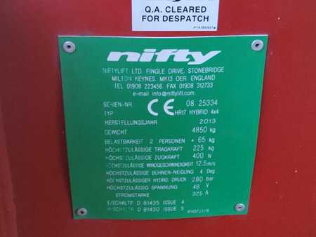 Niftylift HR17 hybrid 4x4 knikarmhoogwerker 2013