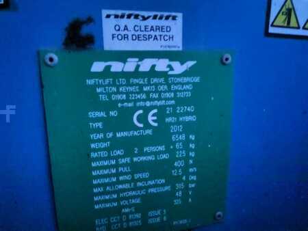 Csukló munka emelvény 2012  Niftylift HR 21 HYBRID knikarmhoogwerker Nifty 2012 HR21 (18)