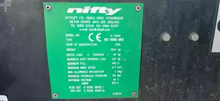 Articulating boom 2016  Niftylift HR 21 HYBRID 2016 knikarmhoogwerker nifty AWD (18)