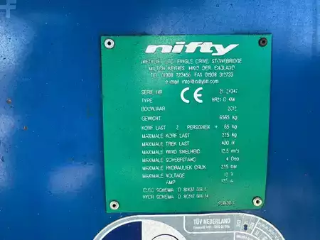 Piattaforme aeree articolate 2012  Niftylift HR21d 4x4 diesel nifty hr21 knikarmhoogwerker (15)