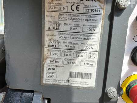 Pracovní plošina s nůžkovým zdvihem 2020  SkyJack SJ III 3219 8m schaarhoogwerker 1.5km skyjack (15)