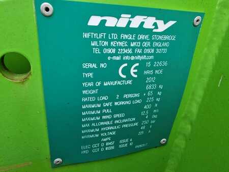 Csukló munka emelvény 2012 Niftylift HR 15 N D E (10)