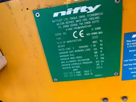 Fler stegs bom 2015  Niftylift HR 21 HYBRID 4x4 knikarmhoogwerker 21m nifty (18)