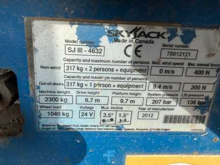 Piattaforme aeree a pantografo 2012  SkyJack SJ III 4632 12m elektro schaarlift skyjack (11)
