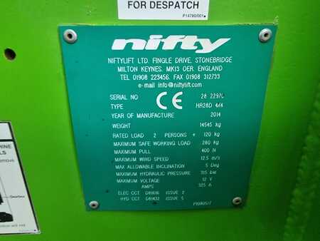 Led arbejdsplatform 2014 Niftylift HR28 4x4 diesel knikarmhoogwerker Nifty hr28d (13)