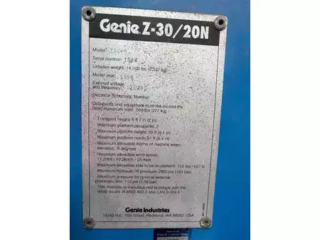 Csukló munka emelvény 1998  Genie Z 30/20 N 11,1m Gelenk-Teleskop-Arbeitsbühne (8)