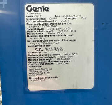 Scissor lift - Genie QS20R (11)