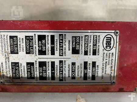 Scissor lift 2022  MEC MICRO 19 (12)