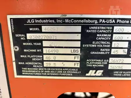 Telescopic boom lift 2020  JLG 460SJ (10)