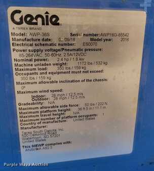 Vertical mast lift 2016  Genie AWP-36S (40)