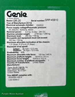 Vertical mast lift 2016  Genie GR-20 (35)