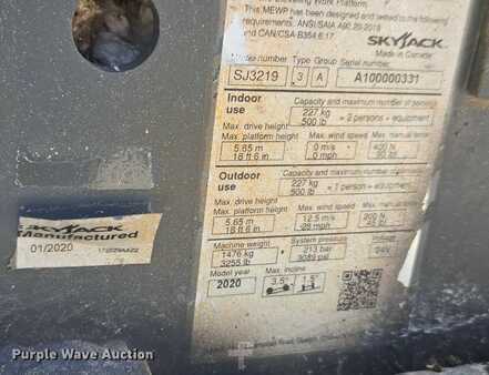 Scissor lift 2020  Skyjack SJ3219 (40)