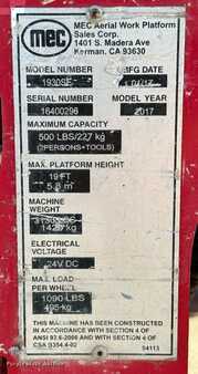 Scissor lift 2017  MEC 1930SE (36)