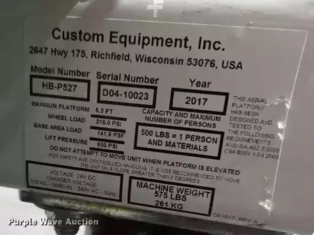 Plataforma de Tijera 2017  Hy-Brid HB-P527 (38)