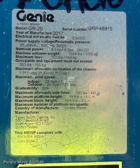 Vertical mast lift 2017  Genie GR-20 (37)