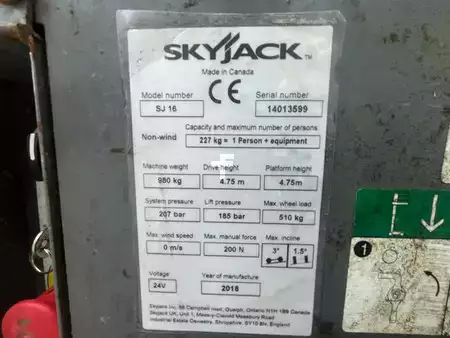 Telescopic Boom 2018  Skyjack SJ16 SJ16 (22)