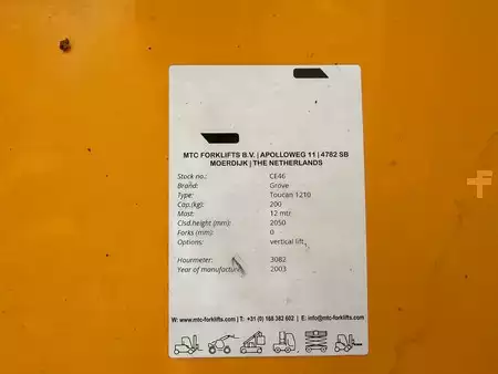 Piattaforme aeree articolate 2003  Grove Toucan 1210 Toucan 1210 (13)