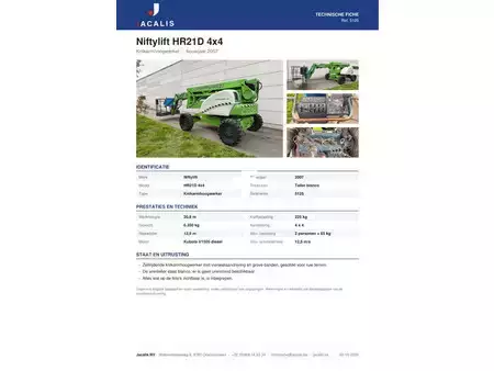 Plataformas articuladas 2007  Niftylift HR21D 4x4 (19)