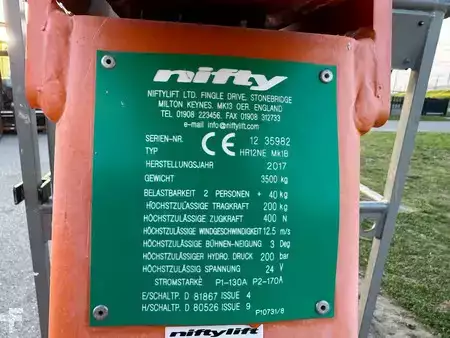 Plataforma telescópica 2017  Niftylift Nifty HR12NE MK1B (18)