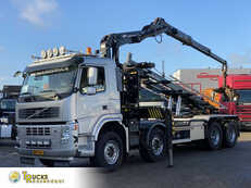 Grues mobiles Volvo FM 370 + Euro 5 + Palfinger Z-Q170 Crane + 30ton NCH lift + Cont
