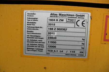Ratapyörillä varustetut kaivukonee 2015 Atlas 1604 K ZW Zweiwegebagger Gleisbagger Nr.: 357 (2)