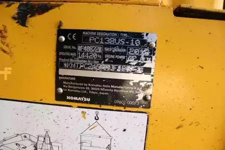 Rupsgraafmachines 2016 Komatsu PC138US-10 (2)