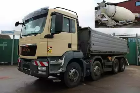 Pojízdné míchačky 0 MAN TGS 35.400 8x4 - KIPPER / BETONMISCHER Nr.: 954 (1)