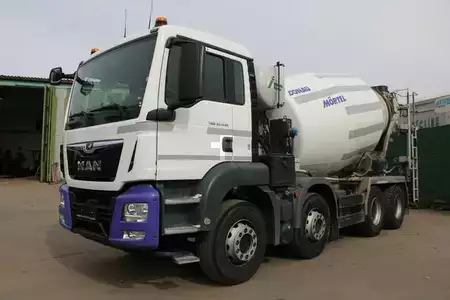 Lastbilsblandare 0 MAN TGS 32.430 8x4 BB STETTER 9 m³ AP ACHSE Nr: 693 (1)