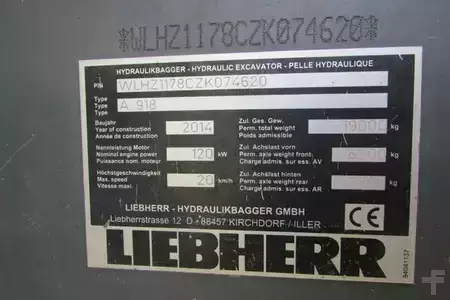 Mobilní bagry 2014 Liebherr A 918 OilQuick OQ 65 Nr.: 620 (2)