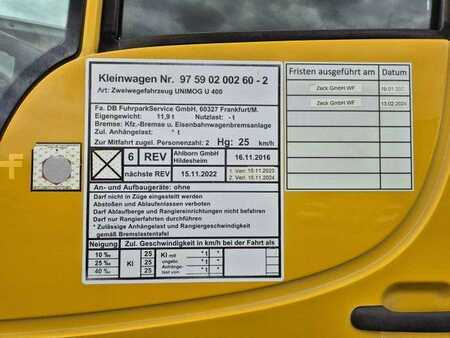Sonstige 2008 Unimog U400 4x4 Zweiwege ZAGRO 800t/52 Achsen Funk (10)