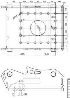 Övrigt 0 OilQuick OQ70/55 Adapterplatte für Westtech NEU (11)