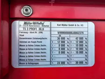 Autres 2018 Müller-Mitteltal TS 3 PROFI 30,0 Maschinentransporter hydr. Rampe (20)