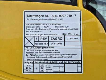 Mercedes-Benz Unimog U423 4x4 Zweiwege ZAGRO 800 t 52 Achsen
