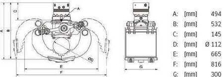 DMS SG2030 inkl. Rotator Sortiergreifer / NEU