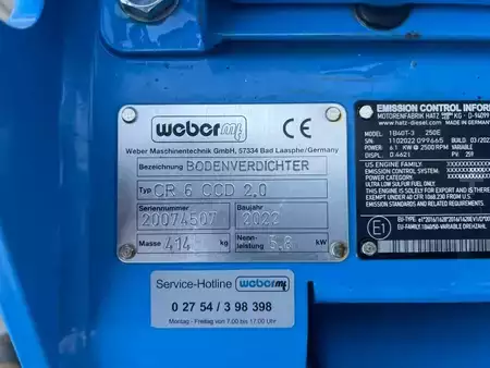 Ostatní 2022 Weber CR 6 Diesel CCD Rüttelplatte / DEMO / 2.8 h / 2022 (13)