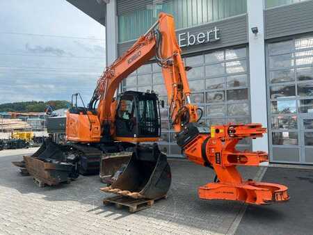 Bæltegraver 2021 Kobelco ED160 BR-7 / nur 999h! / Woodcracker Löffelpaket (2)