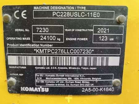 Excavadoras de cadenas 2021 Komatsu PC228USLC-11 (10)