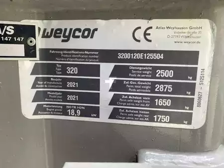 Kerekes rakodó 2021 weycor AR320 Cab (11)