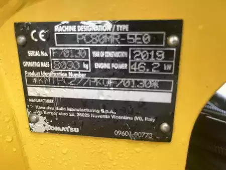 Minibagry 2019 Komatsu PC80MR-5 (11)